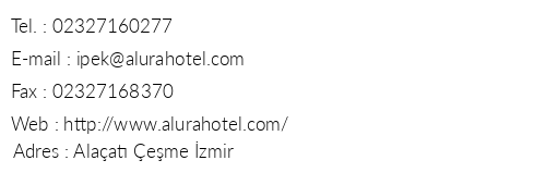 Alura Boutique Hotel telefon numaralar, faks, e-mail, posta adresi ve iletiim bilgileri